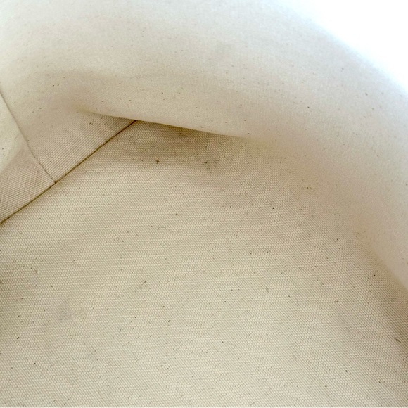 CELINE Horizontal Cabas Tote Hand Bag, Canvas Calf Skin, White, DISCONTINUED - Picture 8 of 16